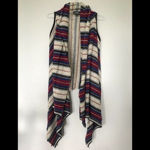 Sam Edelman Tribal Striped Sleeveless Cardigan